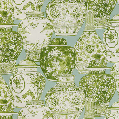 LEE JOFA 2020194.2313.0 PANDAN PRINT MIST/JADE Fabric - Eade's Wallpaper