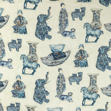 LEE JOFA 2020195.5016.0 TAMBELAN PRINT PORCELAIN Fabric - Eade's Wallpaper