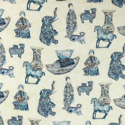 LEE JOFA 2020195.5016.0 TAMBELAN PRINT PORCELAIN Fabric - Eade's Wallpaper