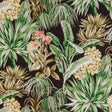 LEE JOFA 2020196.6374.0 CALUYA PRINT ESPRESSO Fabric - Eade's Wallpaper
