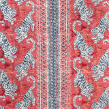 LEE JOFA 2020197.195.0 BONGOL PRINT POPPY Fabric - Eade's Wallpaper