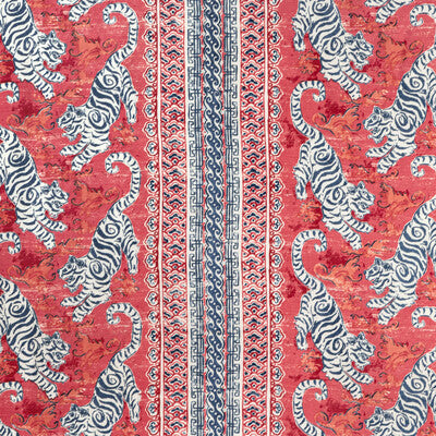 LEE JOFA 2020197.195.0 BONGOL PRINT POPPY Fabric - Eade's Wallpaper