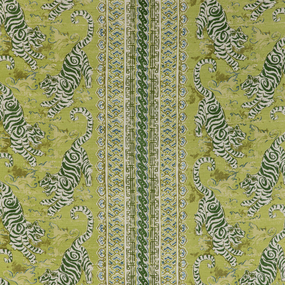LEE JOFA 2020197.235.0 BONGOL PRINT KIWI Fabric - Eade's Wallpaper