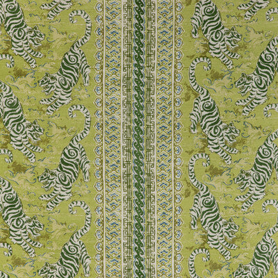 LEE JOFA 2020197.235.0 BONGOL PRINT KIWI Fabric - Eade's Wallpaper