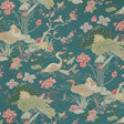 LEE JOFA 2020198.357.0 LUZON PRINT LAGOON Fabric - Eade's Wallpaper