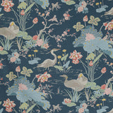 LEE JOFA 2020198.507.0 LUZON PRINT SAPPHIRE Fabric - Eade's Wallpaper