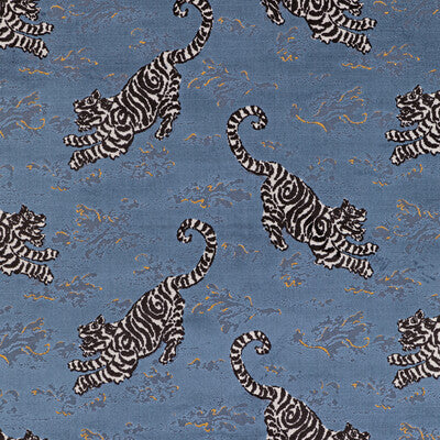 LEE JOFA 2020200.58.0 BONGOL VELVET SAPPHIRE Fabric - Eade's Wallpaper