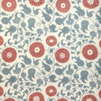 LEE JOFA 2020204.195.0 ELDORA PRINT SKY/BRICK Fabric - Eade's Wallpaper
