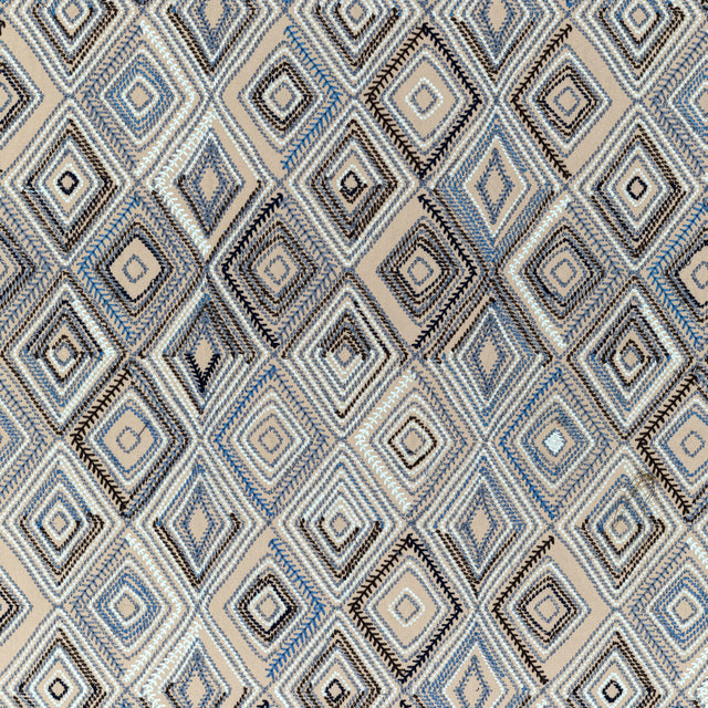 LEE JOFA 2020208.505.0 BOWEN EMBROIDERY DENIM Fabric - Eade's Wallpaper