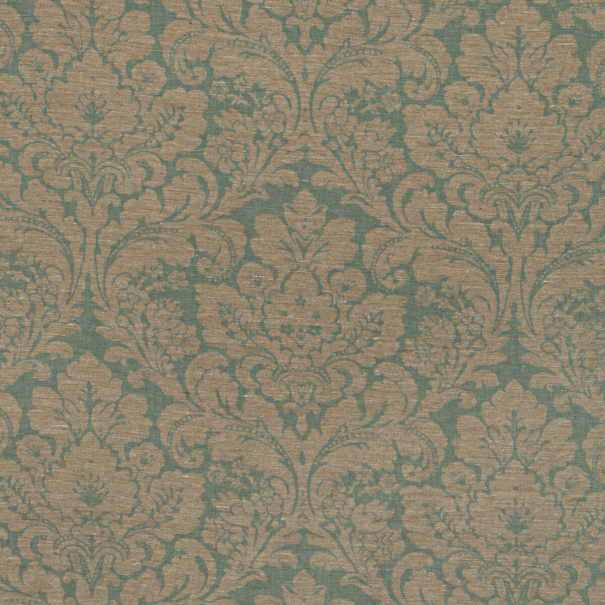 LEE JOFA 2020212.1516.0 ACANTHUS DAMASK BLUE Fabric - Eade's Wallpaper