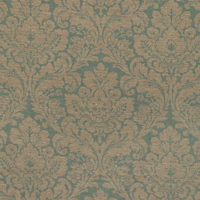 LEE JOFA 2020212.1516.0 ACANTHUS DAMASK BLUE Fabric - Eade's Wallpaper
