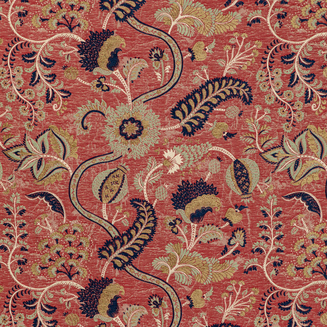 LEE JOFA 2020213.924.0 JARDIN BLEU RED/MULTI Fabric - Eade's Wallpaper