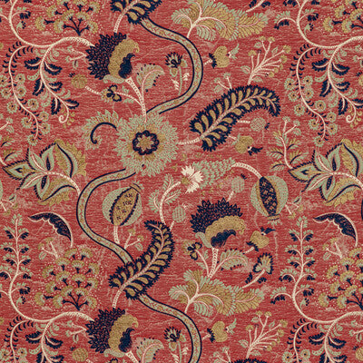 LEE JOFA 2020213.924.0 JARDIN BLEU RED/MULTI Fabric - Eade's Wallpaper
