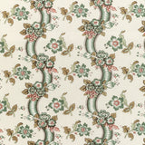 LEE JOFA 2020217.317.0 BENDAY PRINT GREEN/ROSE Fabric - Eade's Wallpaper