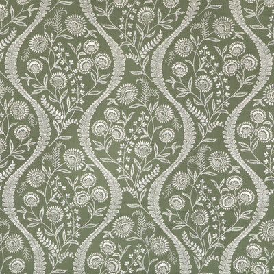 LEE JOFA 2020219.3.0 FLORIBLANCA GREEN Fabric - Eade's Wallpaper