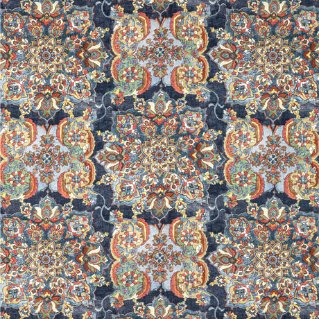 LEE JOFA 2020220.524.0 GRANADA PRINT DENIM Fabric - Eade's Wallpaper
