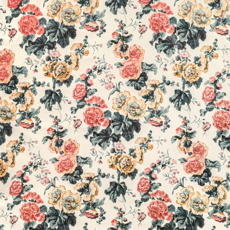 LEE JOFA 2020221.1617.0 UPTON COTTON TEA/ROSE Fabric - Eade's Wallpaper