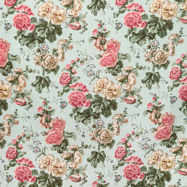 LEE JOFA 2020222.1516.0 UPTON LINEN SKY/PINK Fabric - Eade's Wallpaper