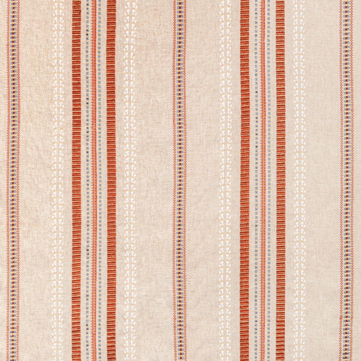 LEE JOFA 2020223.24.0 NAUTIQUE EMB RUST/BLUE Fabric - Eade's Wallpaper