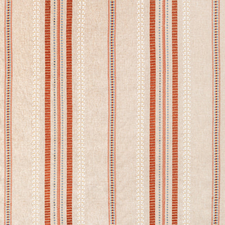 LEE JOFA 2020223.24.0 NAUTIQUE EMB RUST/BLUE Fabric - Eade's Wallpaper