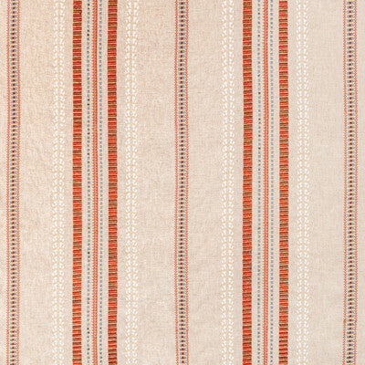 LEE JOFA 2020223.24.0 NAUTIQUE EMB RUST/BLUE Fabric - Eade's Wallpaper