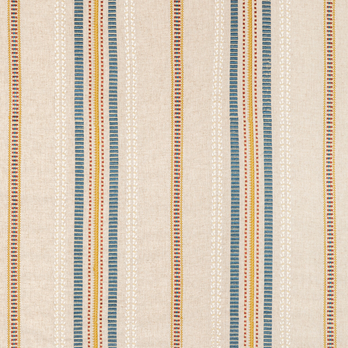 LEE JOFA 2020223.514.0 NAUTIQUE EMB DENIM/GOLD Fabric - Eade's Wallpaper