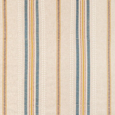LEE JOFA 2020223.514.0 NAUTIQUE EMB DENIM/GOLD Fabric - Eade's Wallpaper