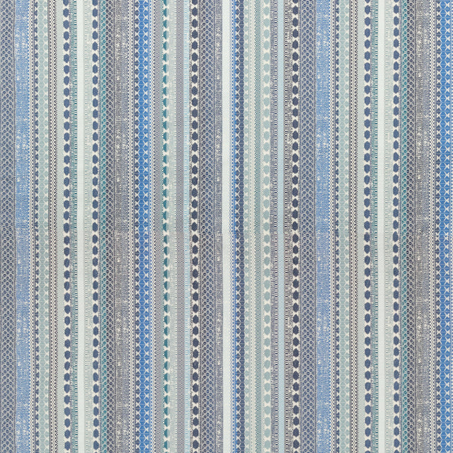 LEE JOFA 2021101.51.0 PALMETE WEAVE INDIGO Fabric - Eade's Wallpaper