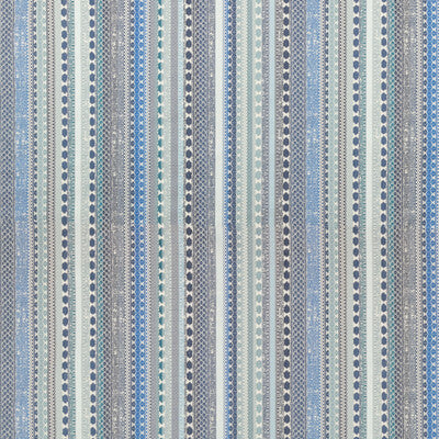 LEE JOFA 2021101.51.0 PALMETE WEAVE INDIGO Fabric - Eade's Wallpaper