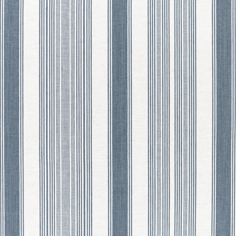 LEE JOFA 2021102.505.0 TABLADA STRIPE BLUE Fabric - Eade's Wallpaper