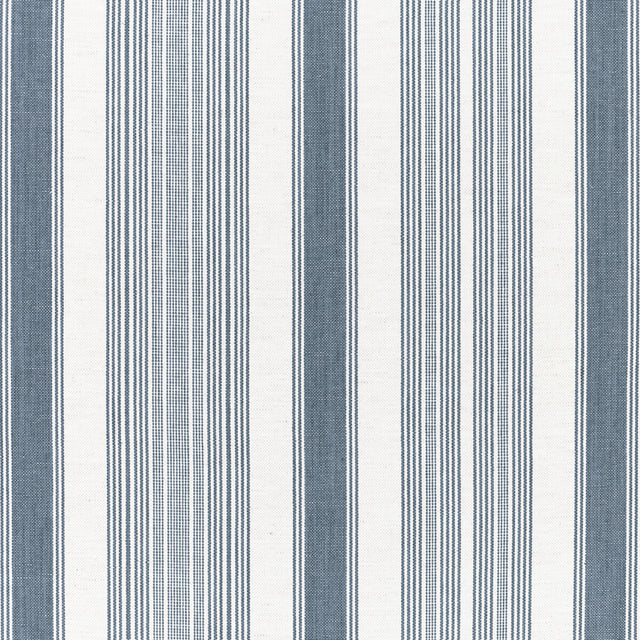 LEE JOFA 2021102.505.0 TABLADA STRIPE BLUE Fabric - Eade's Wallpaper