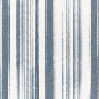LEE JOFA 2021102.505.0 TABLADA STRIPE BLUE Fabric - Eade's Wallpaper