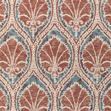 LEE JOFA 2021108.524.0 SEVILLE WEAVE DENIM/BRICK Fabric - Eade's Wallpaper