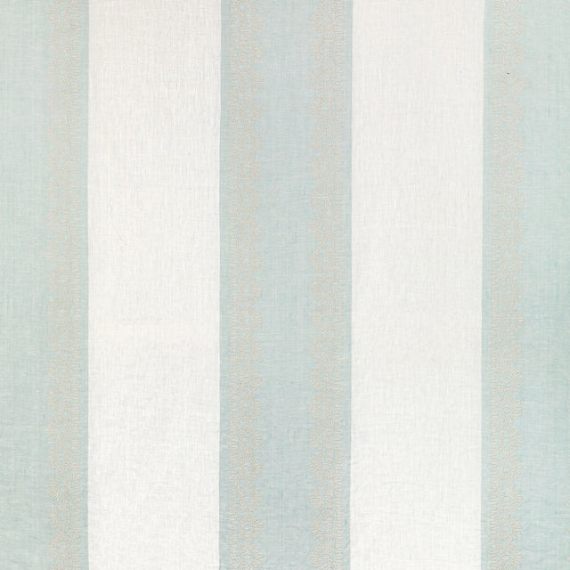 LEE JOFA 2021123.13.0 BANNER SHEER AQUA Fabric - Eade's Wallpaper