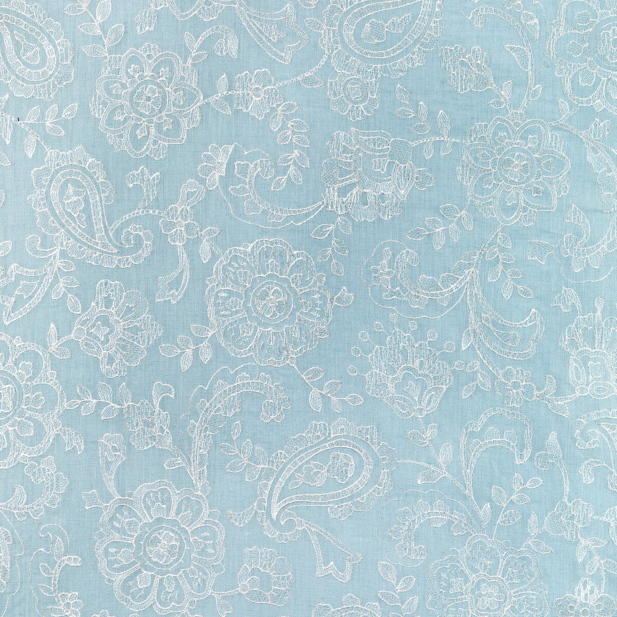 LEE JOFA 2021128.15.0 VARLEY SHEER SKY Fabric - Eade's Wallpaper