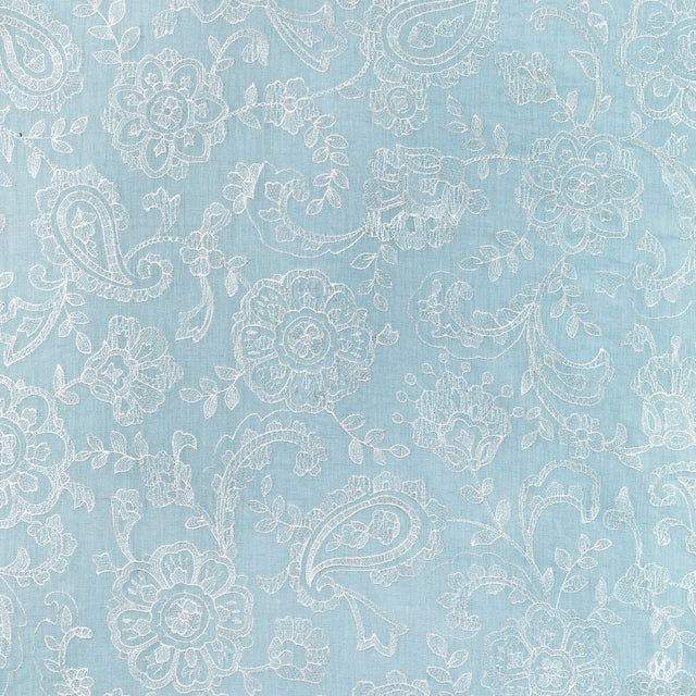 LEE JOFA 2021128.15.0 VARLEY SHEER SKY Fabric - Eade's Wallpaper