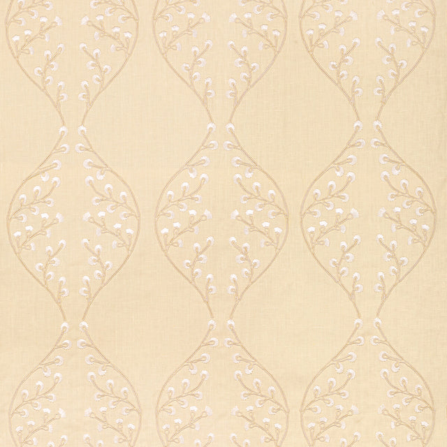 LEE JOFA 2021129.1416.0 LILLIE EMBROIDERY BLONDE Fabric - Eade's Wallpaper