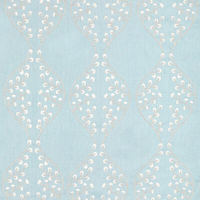 LEE JOFA 2021129.15.0 LILLIE EMBROIDERY SKY Fabric - Eade's Wallpaper