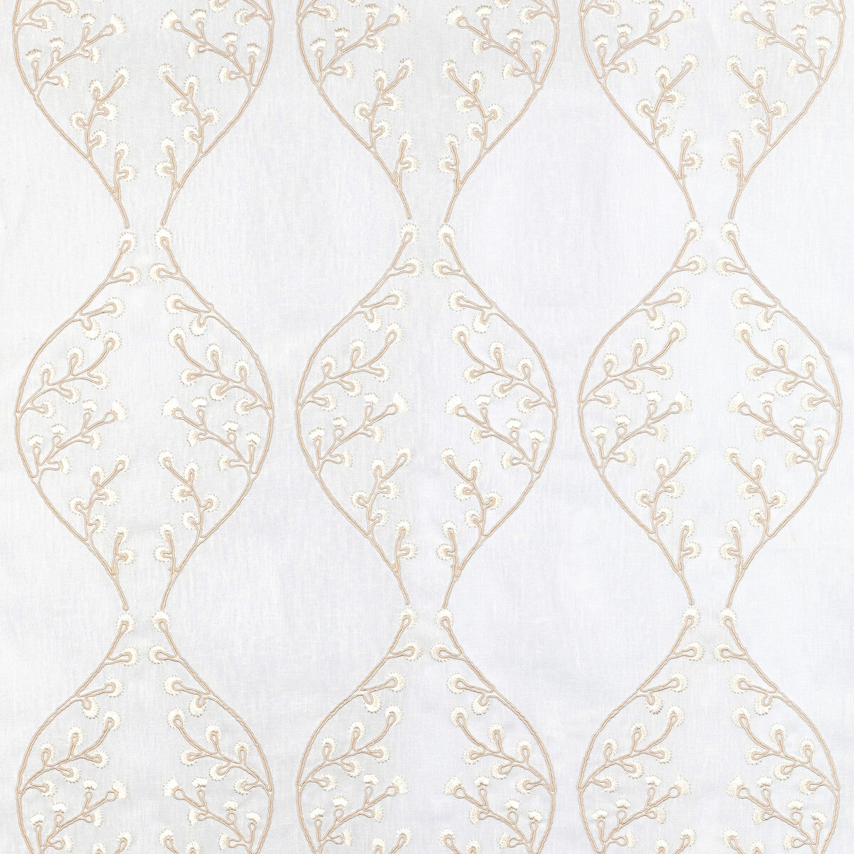 LEE JOFA 2021130.1601.0 LILLIE SHEER IVORY/PEARL Fabric - Eade's Wallpaper