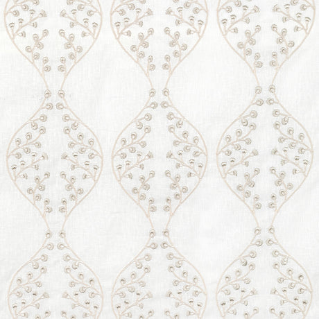 LEE JOFA 2021130.1611.0 LILLIE SHEER IVORY/FOG Fabric - Eade's Wallpaper