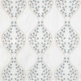 LEE JOFA 2021130.516.0 LILLIE SHEER IVORY/BLUE Fabric - Eade's Wallpaper