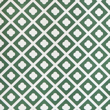 LEE JOFA 2021132.323.0 JARDIN DARK GREEN ON ECRU Fabric - Eade's Wallpaper