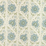 LEE JOFA 2022102.530.0 CALICO VINE GREEN BLUE Fabric - Eade's Wallpaper