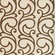 LEE JOFA 2022103.6.0 SERENDIPITY SCROLL TEA Fabric - Eade's Wallpaper