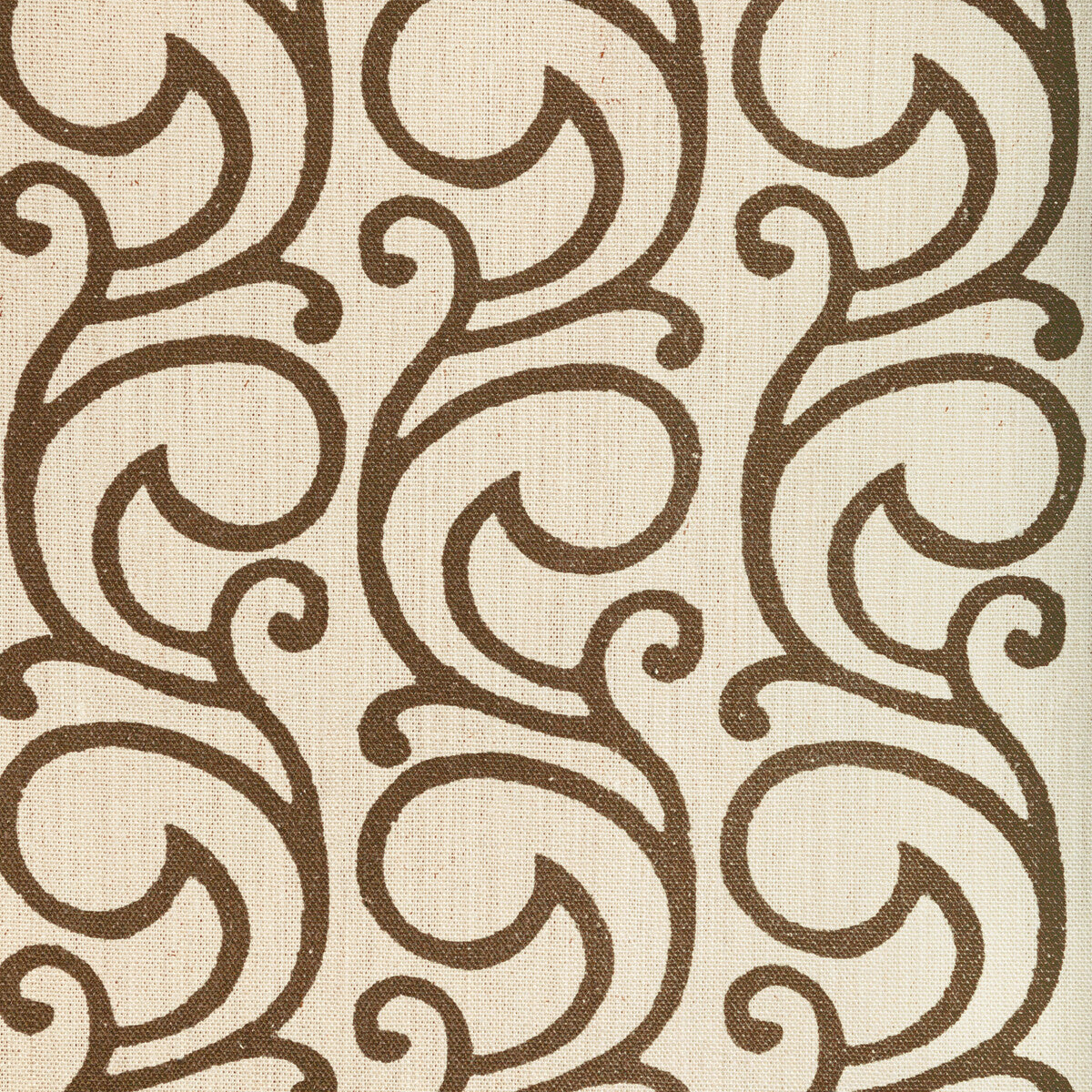 LEE JOFA 2022103.6.0 SERENDIPITY SCROLL TEA Fabric - Eade's Wallpaper