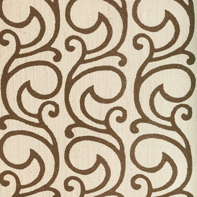 LEE JOFA 2022103.6.0 SERENDIPITY SCROLL TEA Fabric - Eade's Wallpaper
