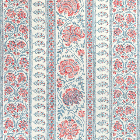 LEE JOFA 2022106.195.0 INDIENNES STRIPE BERRY Fabric - Eade's Wallpaper
