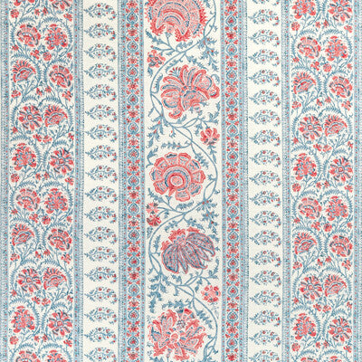 LEE JOFA 2022106.195.0 INDIENNES STRIPE BERRY Fabric - Eade's Wallpaper