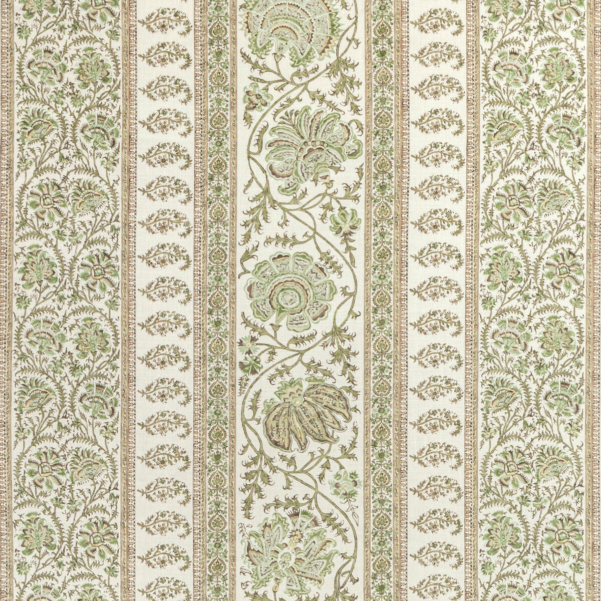 LEE JOFA 2022106.316.0 INDIENNES STRIPE IVY Fabric - Eade's Wallpaper