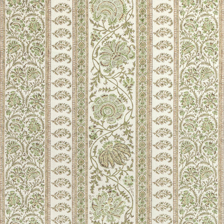 LEE JOFA 2022106.316.0 INDIENNES STRIPE IVY Fabric - Eade's Wallpaper